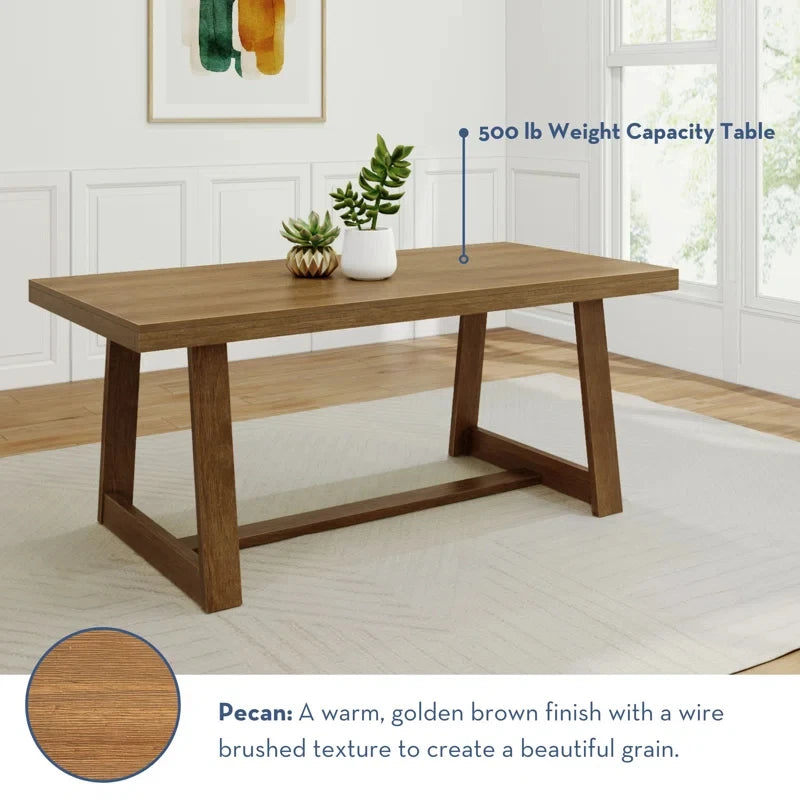 Linzy Pine Solid Wood Dining Table 1