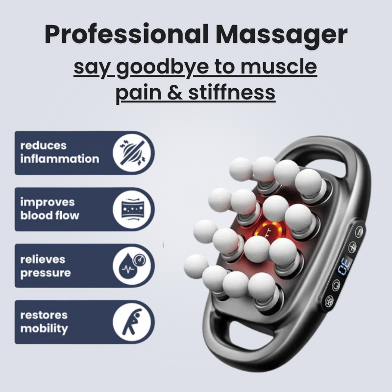 TheraWave Pro™ — 16-Head Deep Tissue Massage Gun